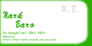 mark baro business card