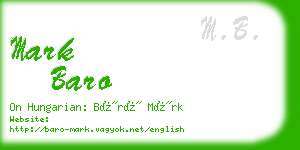 mark baro business card